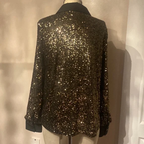 Black and Gold Sequin top cable & gauge - Picture 4 of 7